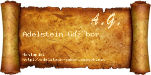 Adelstein Gábor névjegykártya